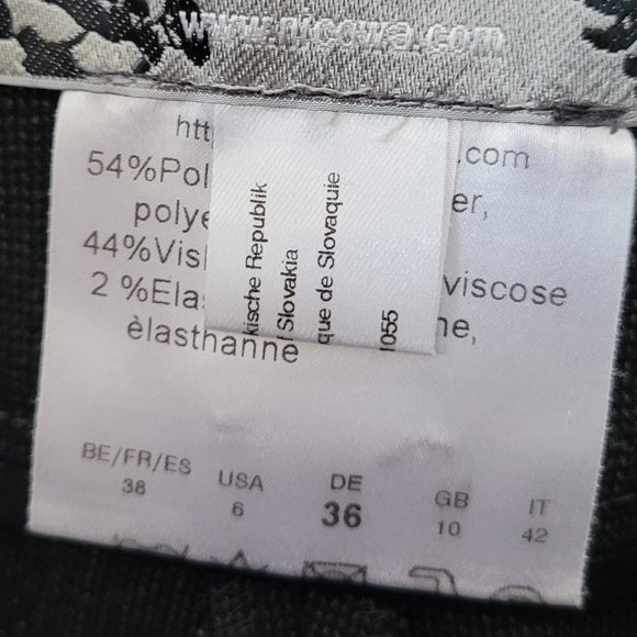 Nicowa Taupe and Black Wide Leg Pant Suit US 6 - Picture 16 of 16